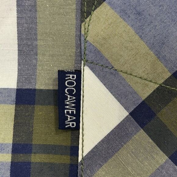 Rockwear Men's Check Button Up Long Sleeve Shirt Multi-Color Size 3X #K1360 - Picture 6 of 9